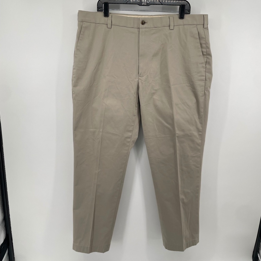 Brooks Brothers Chino Pants Mens 40x30 Tan Clark Fit Advantage Stretch Khakis